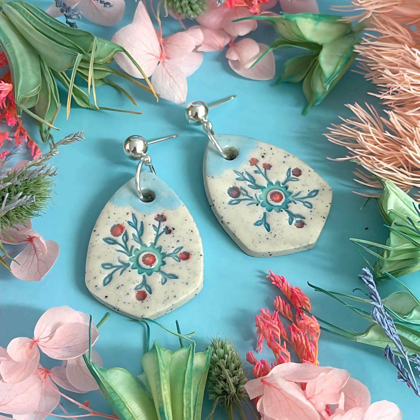 BOTANICA CERAMICA : Ceramic Earrings by Jo Kealley