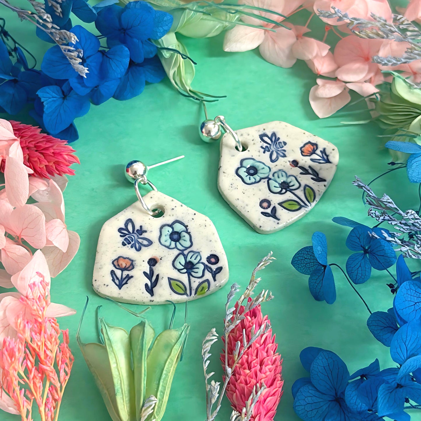 BOTANICA CERAMICA : Ceramic Earrings by Jo Kealley