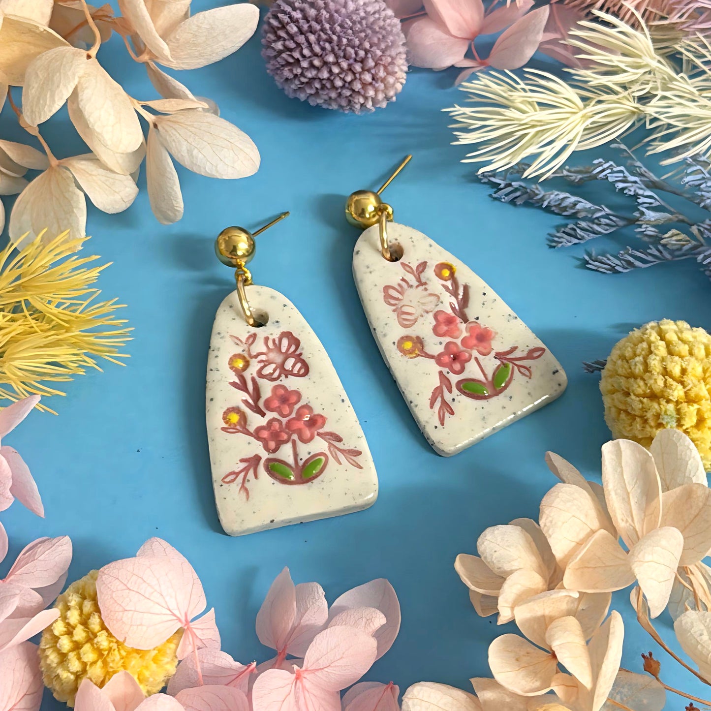 One of a kind : BOTANICA CERAMICA : Ceramic Earrings by Jo Kealley