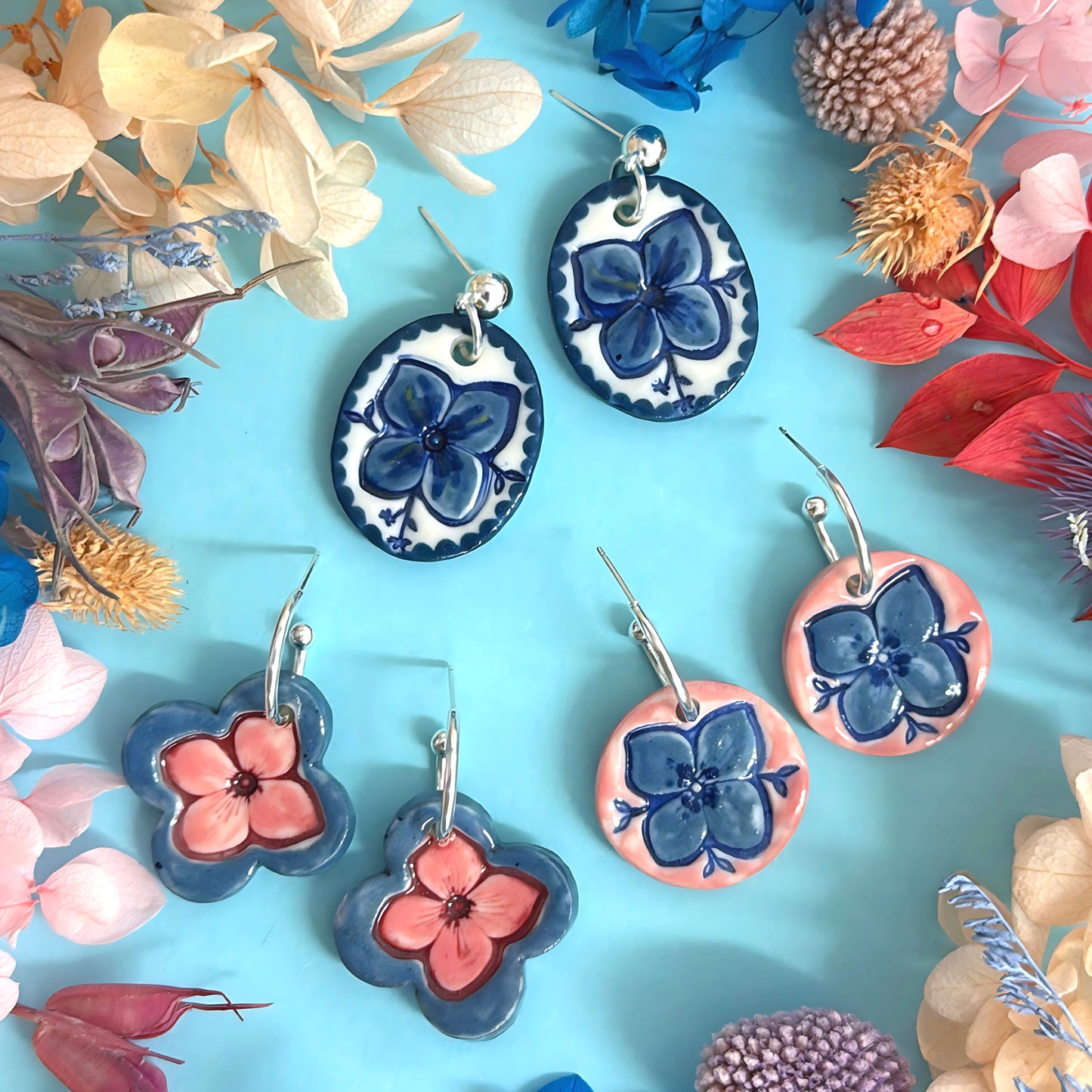 LE JARDIN : Choose your design : One of a kind Porcelain Earrings by Jo Kealley