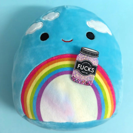 A LITTLE JAR OF : F*CKS : Handmade Resin & Acrylic BROOCH