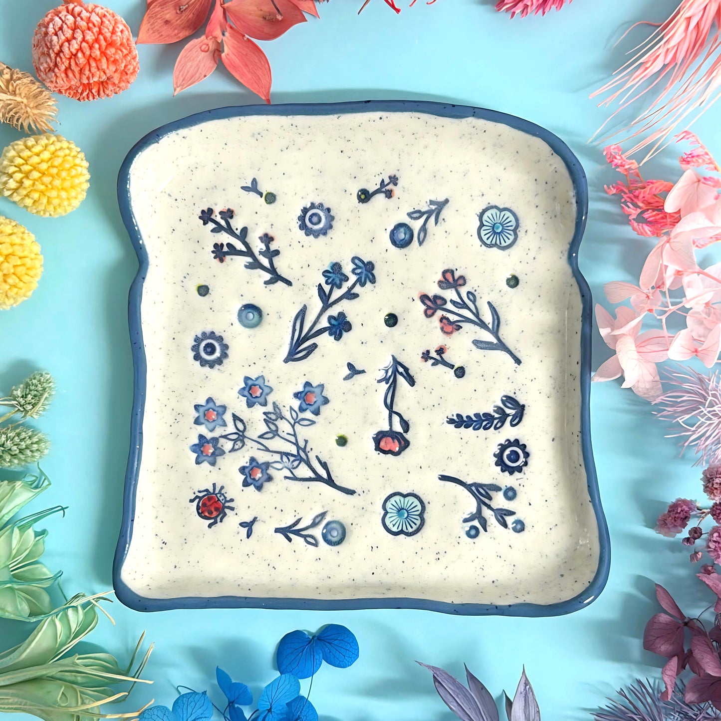 BOTANICA CERAMICA TRINKET DISH : 4 : Handpainted Ceramic Dishes by Jo Kealley