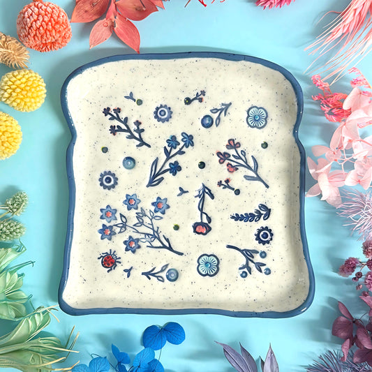 BOTANICA CERAMICA TRINKET DISH : 4 : Handpainted Ceramic Dishes by Jo Kealley