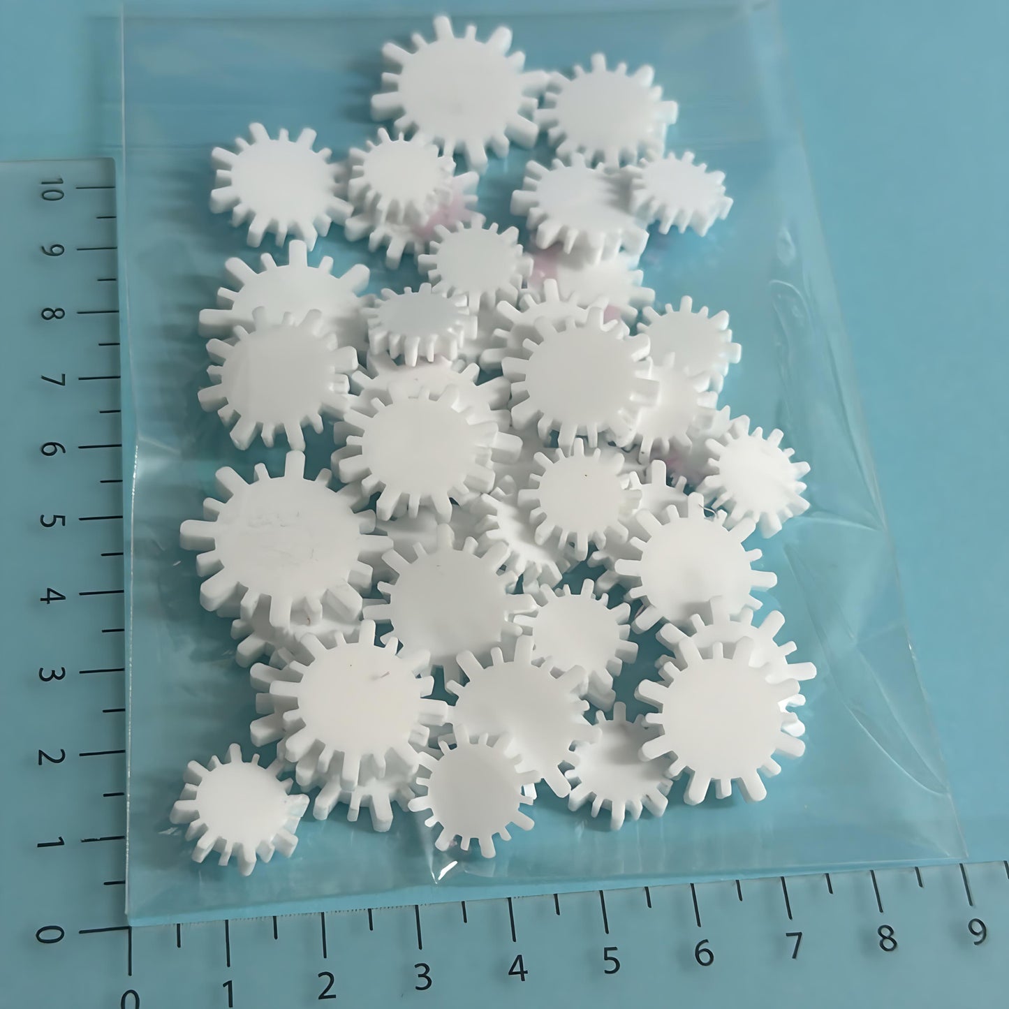 15mm & 20mm SUN SUNBURST for stud earring size: 3mm white gloss Acrylic components : Destash ite