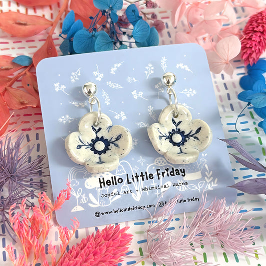BOTANICA CERAMICA : PETITE : Ceramic Earrings by Jo Kealley