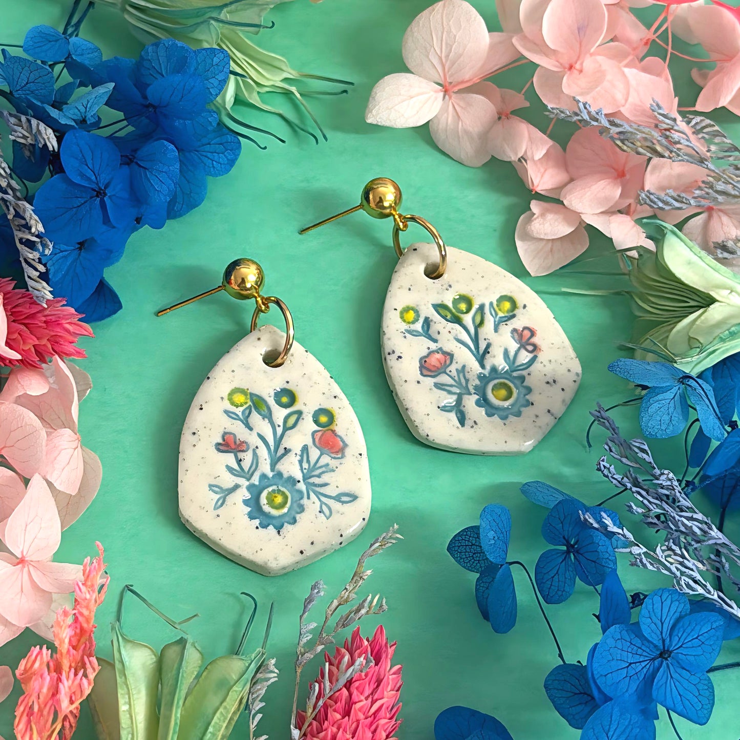 BOTANICA CERAMICA : Ceramic Earrings by Jo Kealley