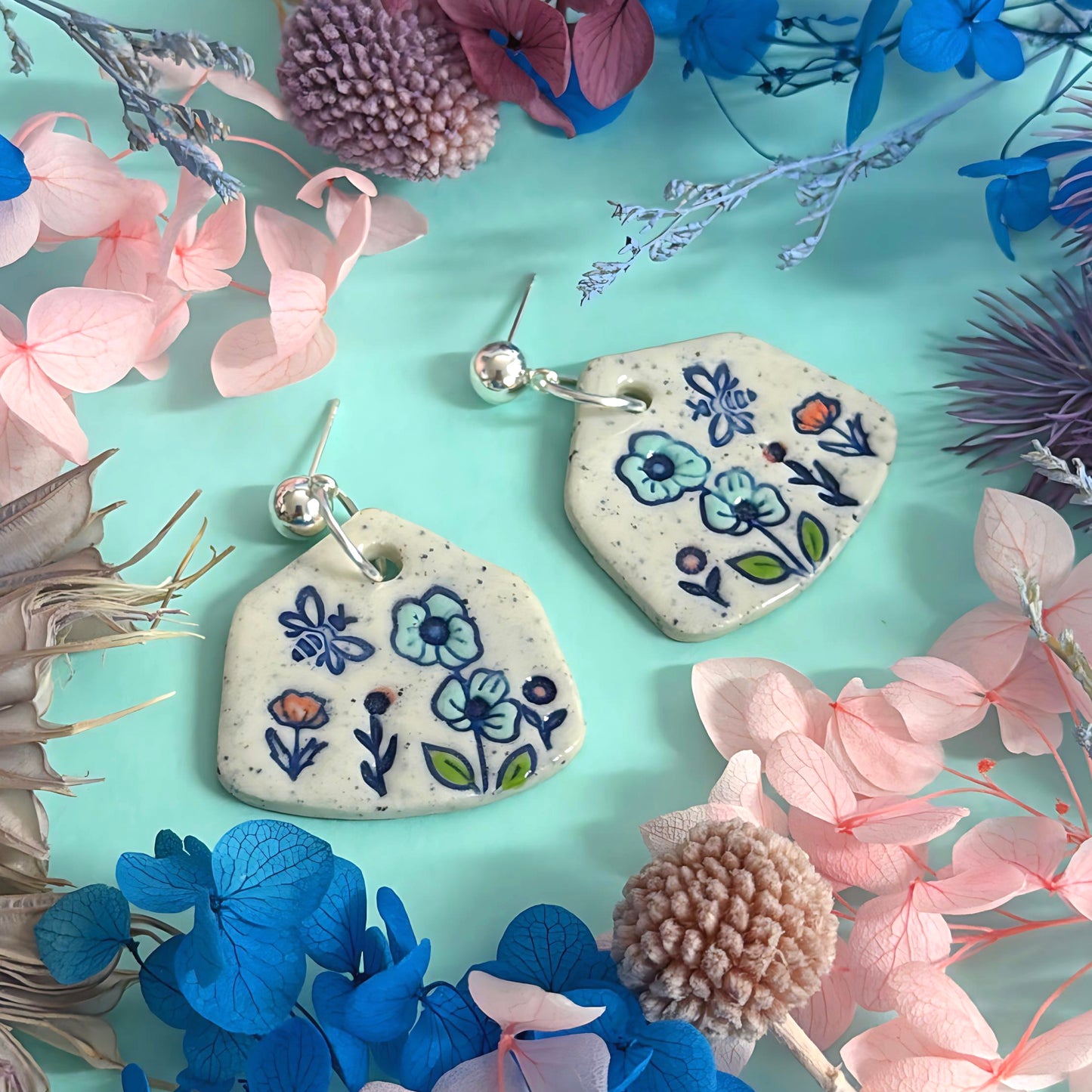 BOTANICA CERAMICA : Ceramic Earrings by Jo Kealley
