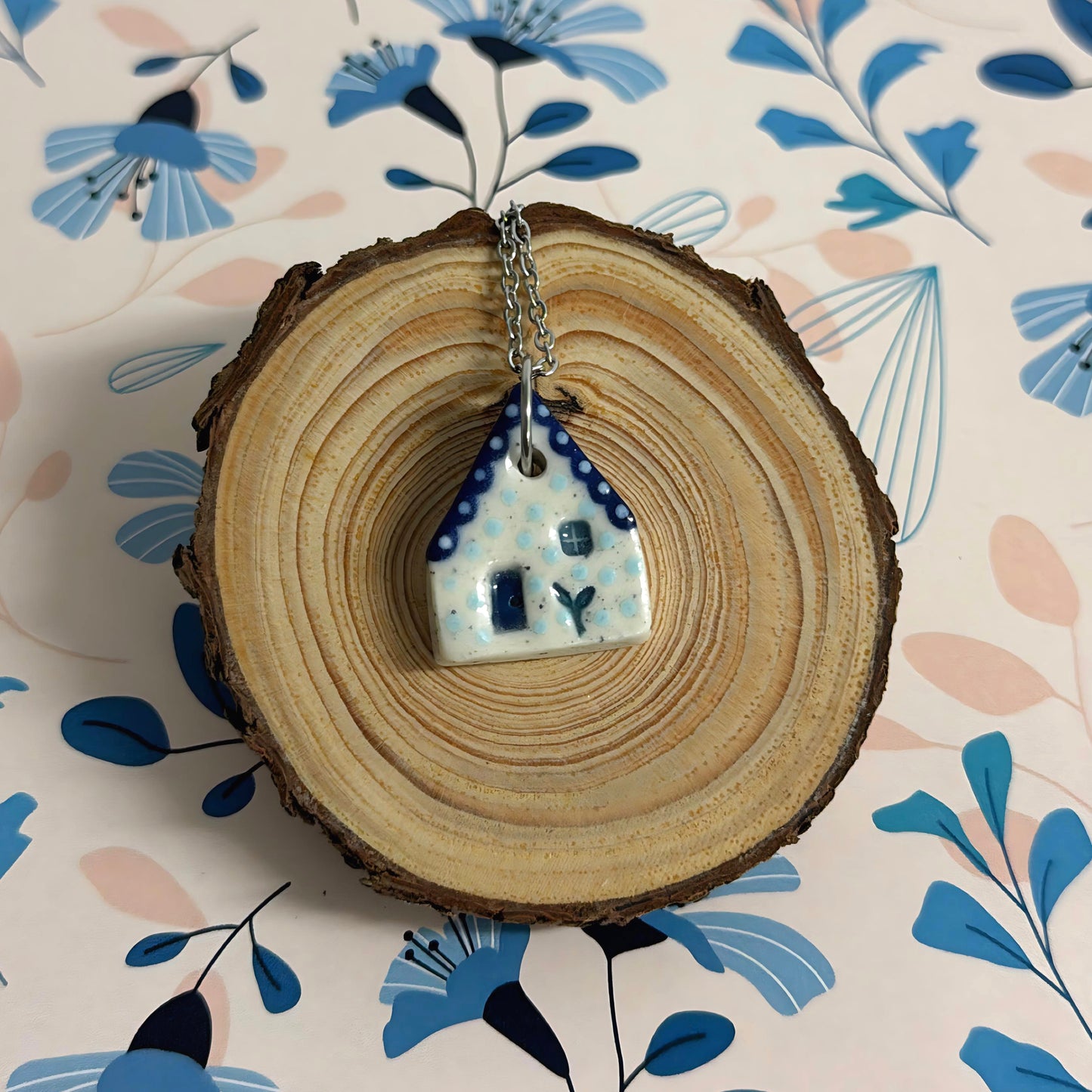 Hello Little HOMES 9 : Choose your Home : Handpainted One of a kind : Ceramic Home Pendants by Jo Kealley