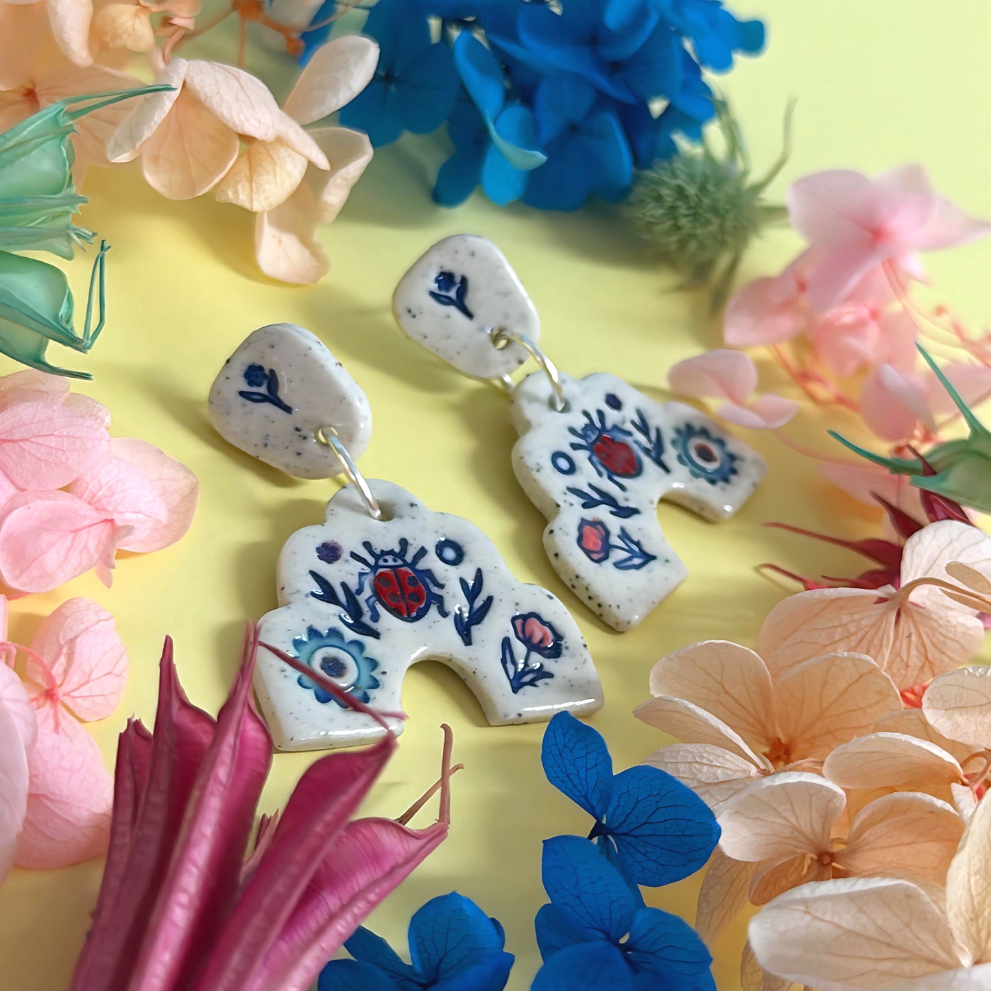 One of a kind : BOTANICA CERAMICA : Ceramic Earrings by Jo Kealley