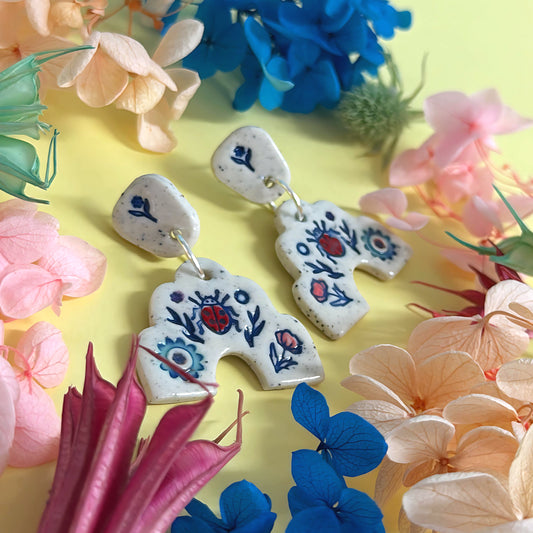 One of a kind : BOTANICA CERAMICA : Ceramic Earrings by Jo Kealley