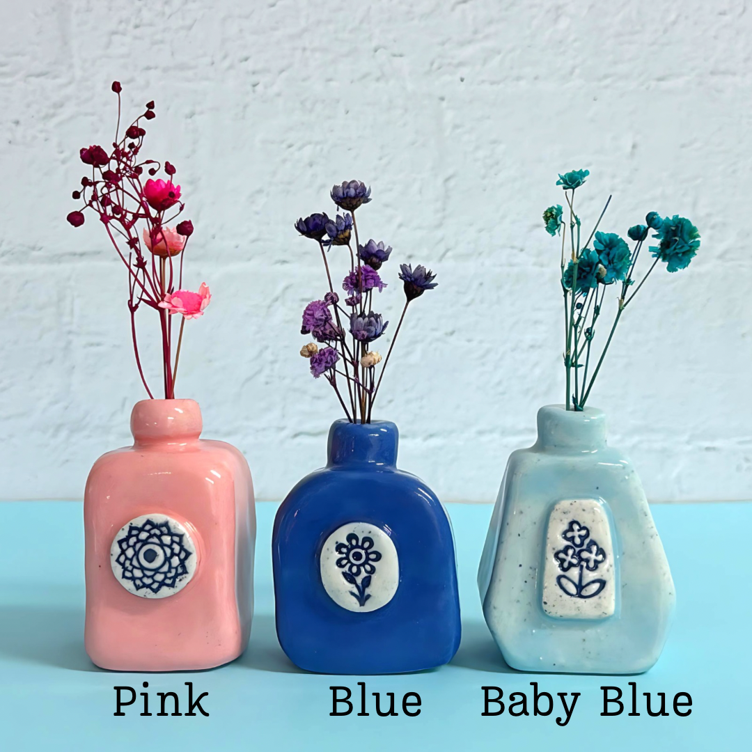 BOTANICA CERAMICA : Hello Little VASES : Choose your colour : Handmade Ceramic VASES by Jo Kealley