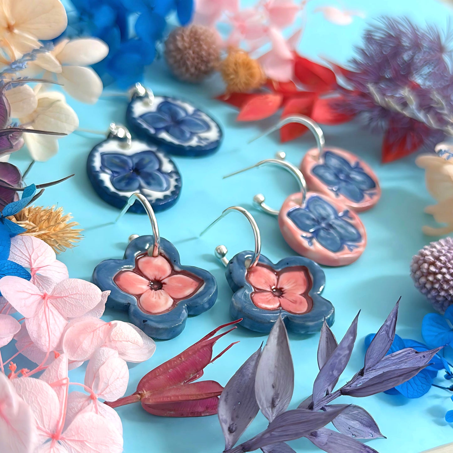 LE JARDIN : Choose your design : One of a kind Porcelain Earrings by Jo Kealley