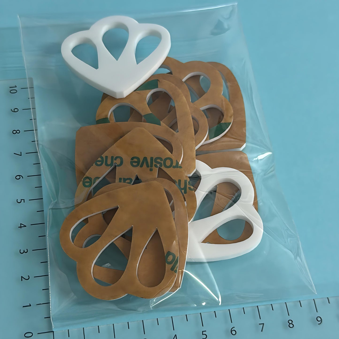 45mm SCALLOPED FAN PETALS for drop earring size: 3mm white gloss Acrylic components : Destash item