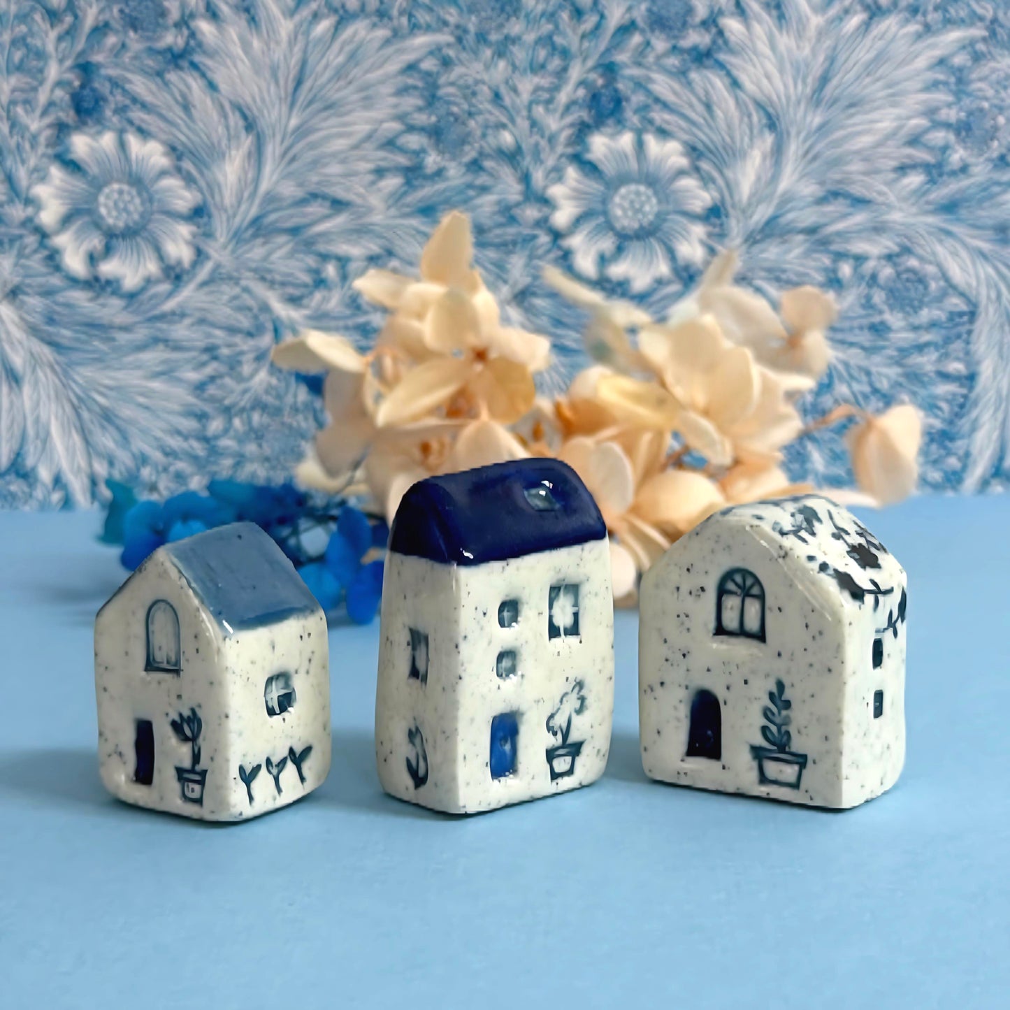 Hello Little Delft HOMES 1 : Choose your Home : Handpainted Ceramic Home Sculpture by Jo Kealley