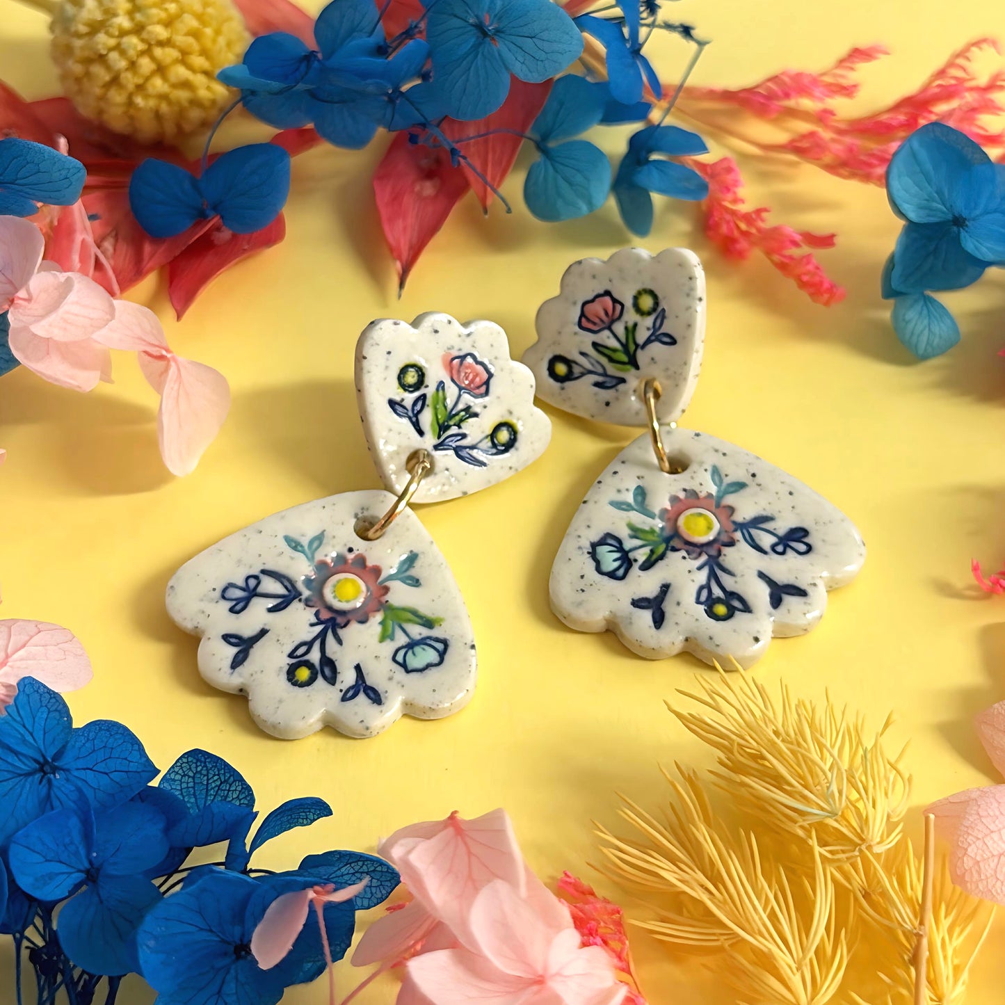 One of a kind : BOTANICA CERAMICA : Ceramic Earrings by Jo Kealley