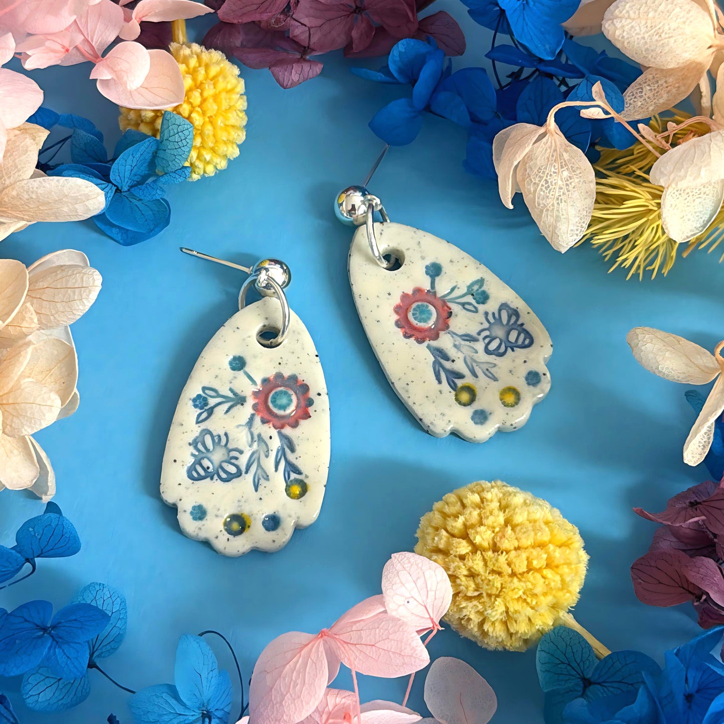 BOTANICA CERAMICA : Ceramic Earrings by Jo Kealley