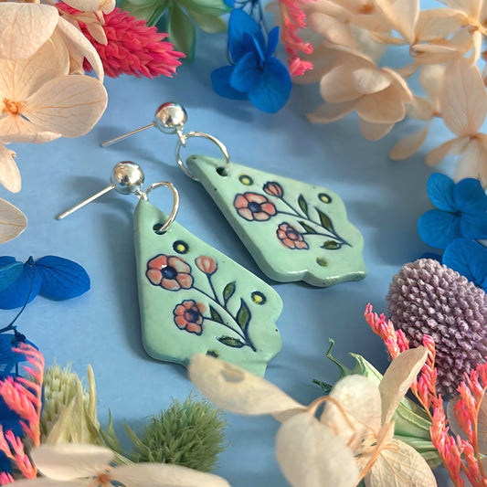 One of a kind : BOTANICA CERAMICA : Ceramic Earrings by Jo Kealley