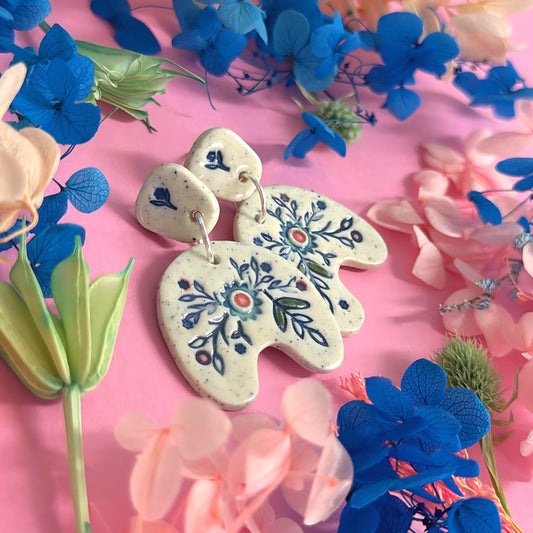One of a kind : BOTANICA CERAMICA : Ceramic Earrings by Jo Kealley