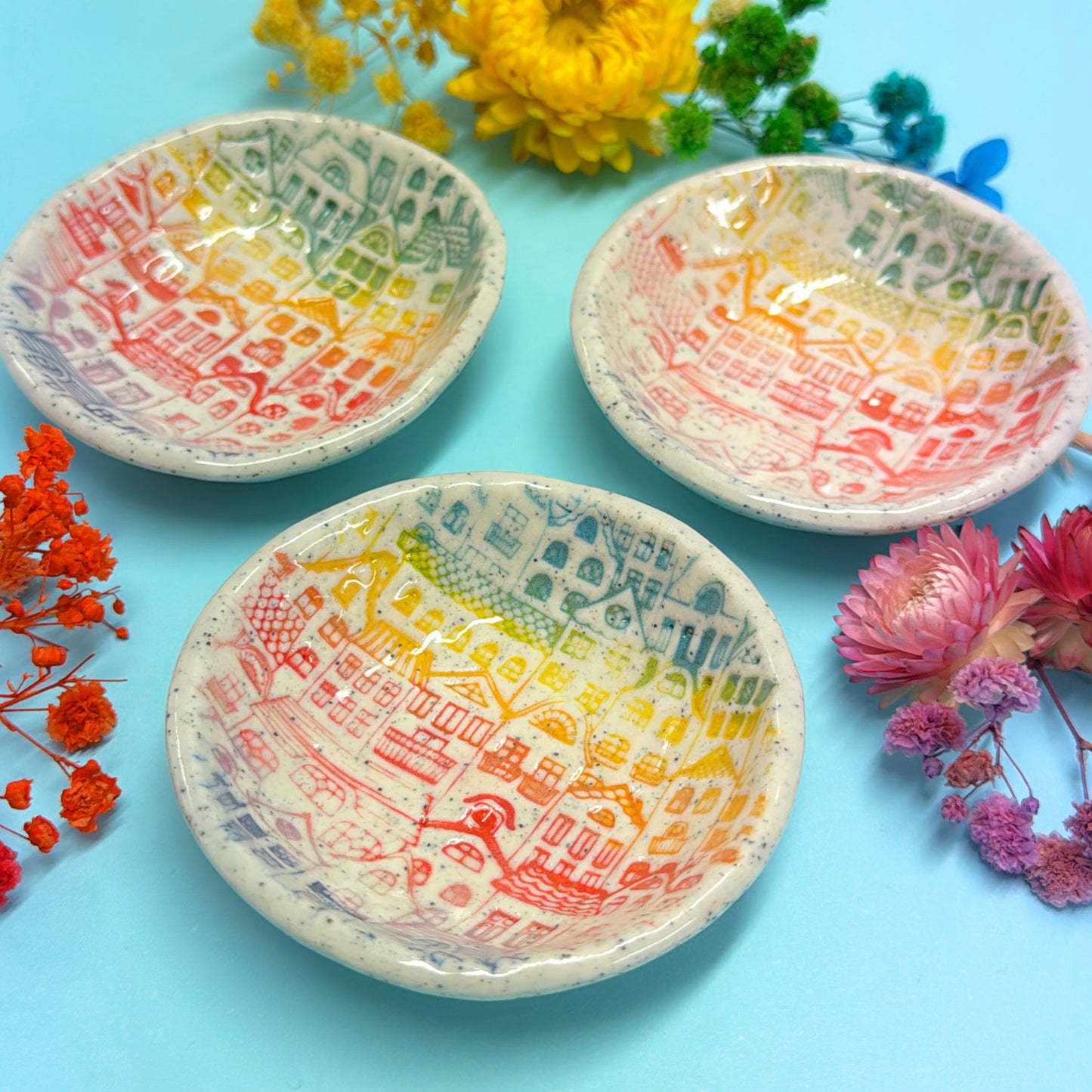 MY RAINBOW HOME ~ Small Bowl : Handmade Ceramic Treats & Tapas Dishes by Jo Kealley