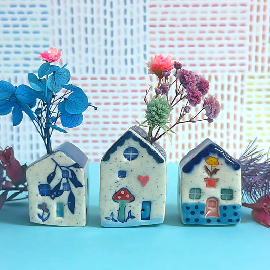 Hello Little HOMES 15 : Choose your design : Handpainted Ceramic Vases & Sculptures by Jo Kealley