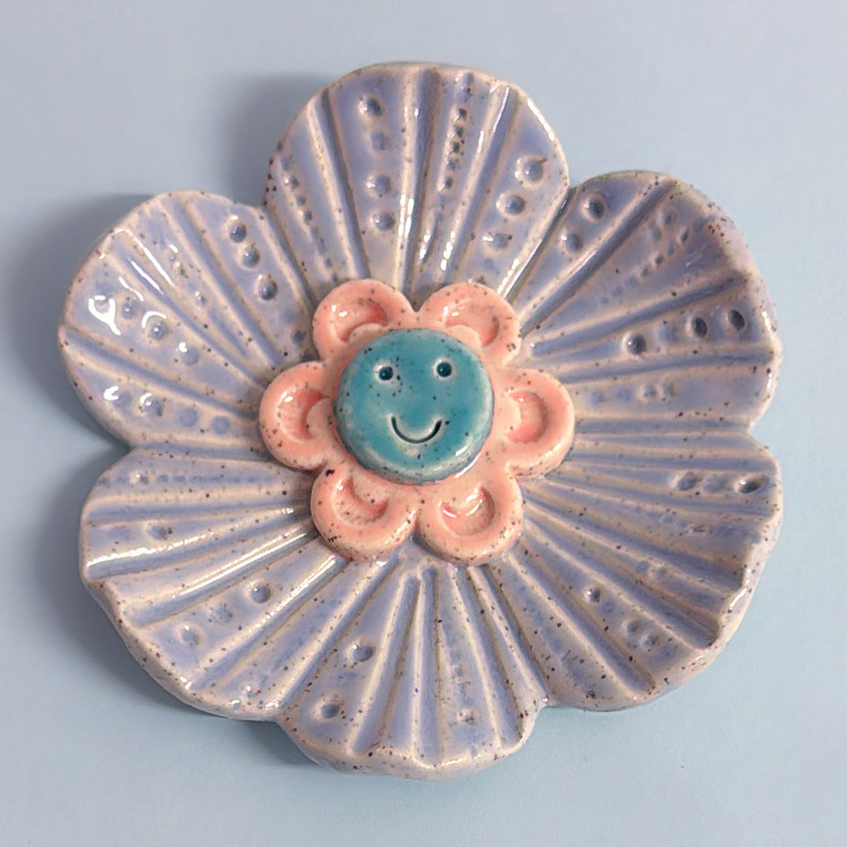 Petal Pink Teal Lavender & Baby Blue WALLFLOWERS Wall Art : Choose your design : Handmade Ceramic Ornaments by Jo Kealley
