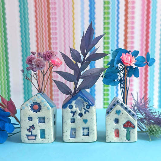 Hello Little HOMES 23 : Choose your design : Handpainted Ceramic Vases & Sculptures by Jo Kealley