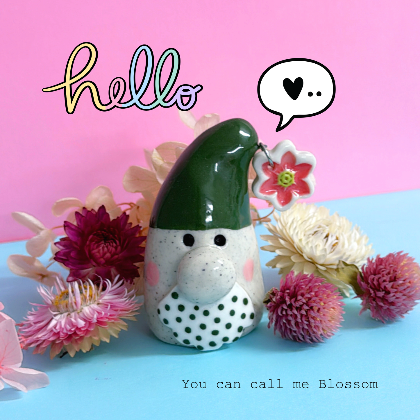 Hello Little Garden GNOME : Handmade Ceramic Whimsies by Jo Kealley
