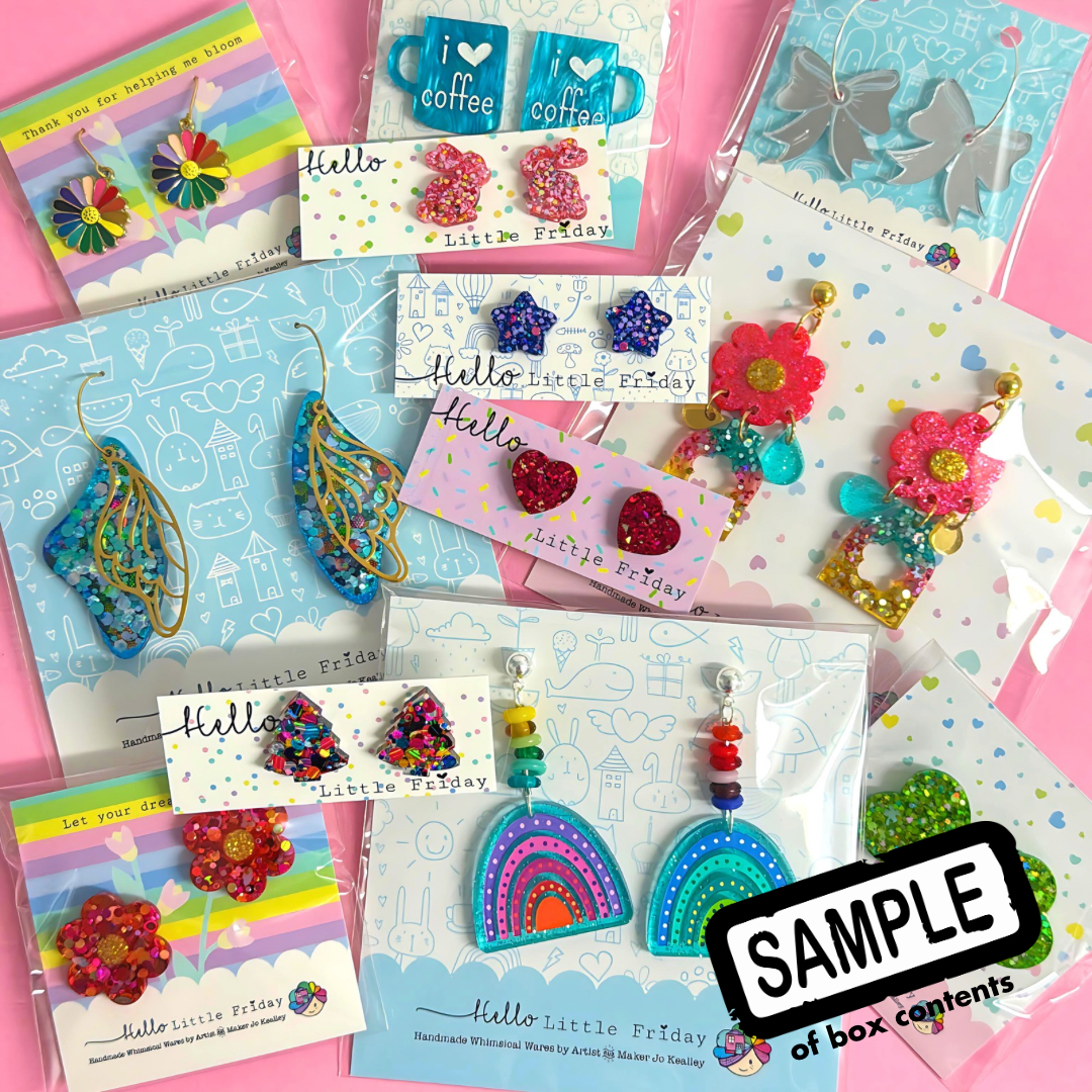 VIP EARRING LOVERS MYSTERY BOX : 12 pairs of Handmade Earrings