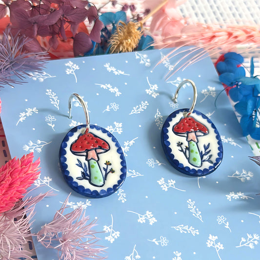 LE JARDIN : One of a kind Porcelain Earrings by Jo Kealley