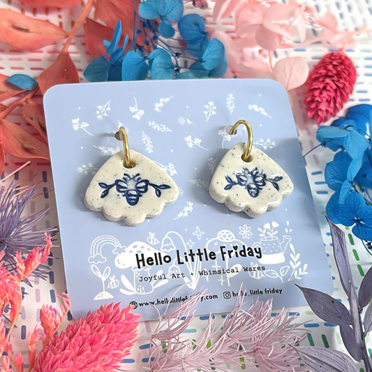 One of a kind : BOTANICA CERAMICA : PETITE : Ceramic Earrings by Jo Kealley