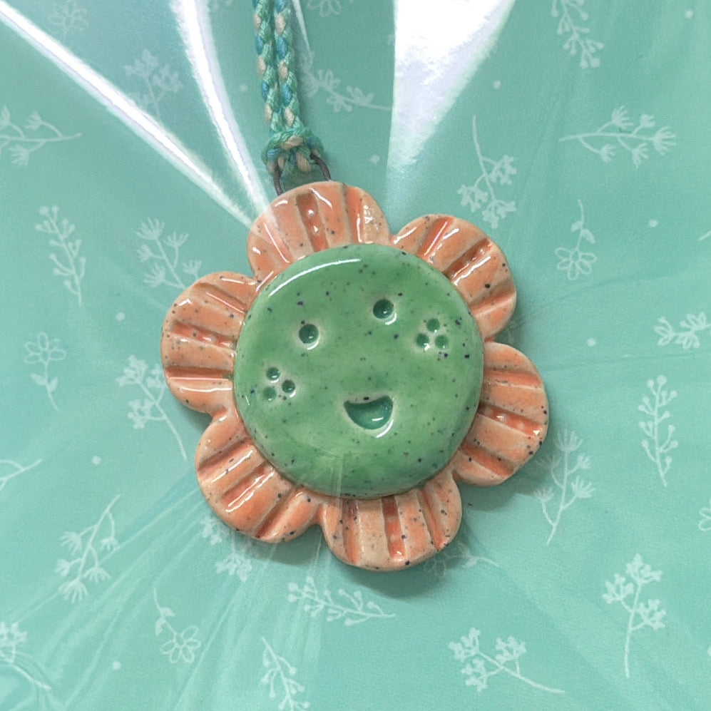 The Green WALLFLOWERS ~ choose your design : Handmade Ceramic Wall Art Ornament by Jo Kealley