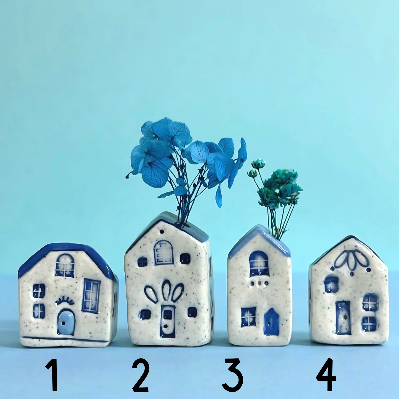 Hello Little Delft HOMES 3 : Choose your Home : Handpainted Ceramic Home Sculpture by Jo Kealley