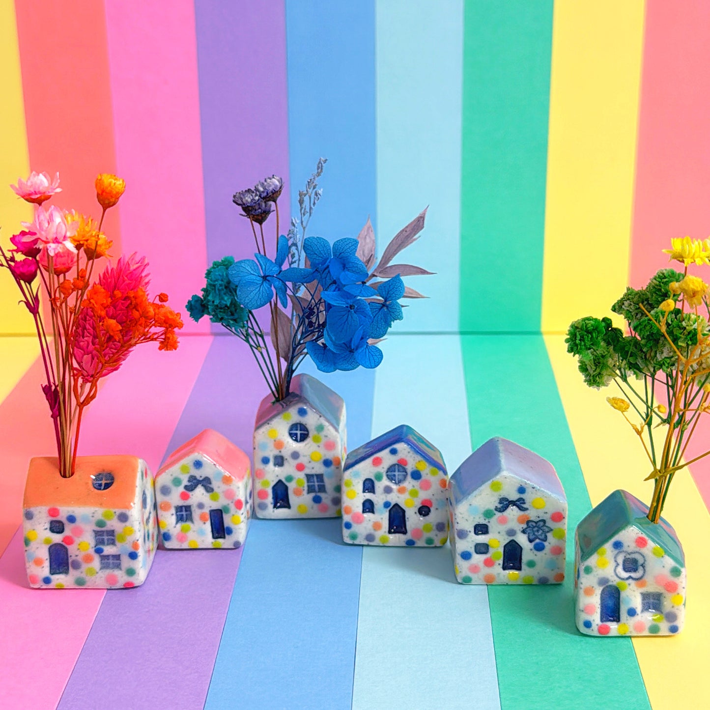 Hello Little HOMES : Small : Choose your design : Handmade Ceramic Vases & Sculptures by Jo Kealley