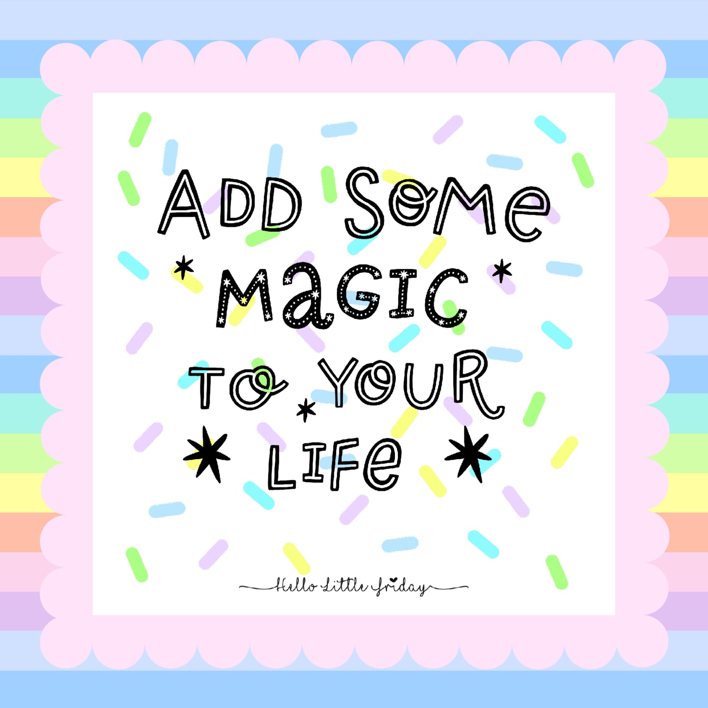 CONFETTI SPRINKLES : 10 pack of mini cards : 5 designs