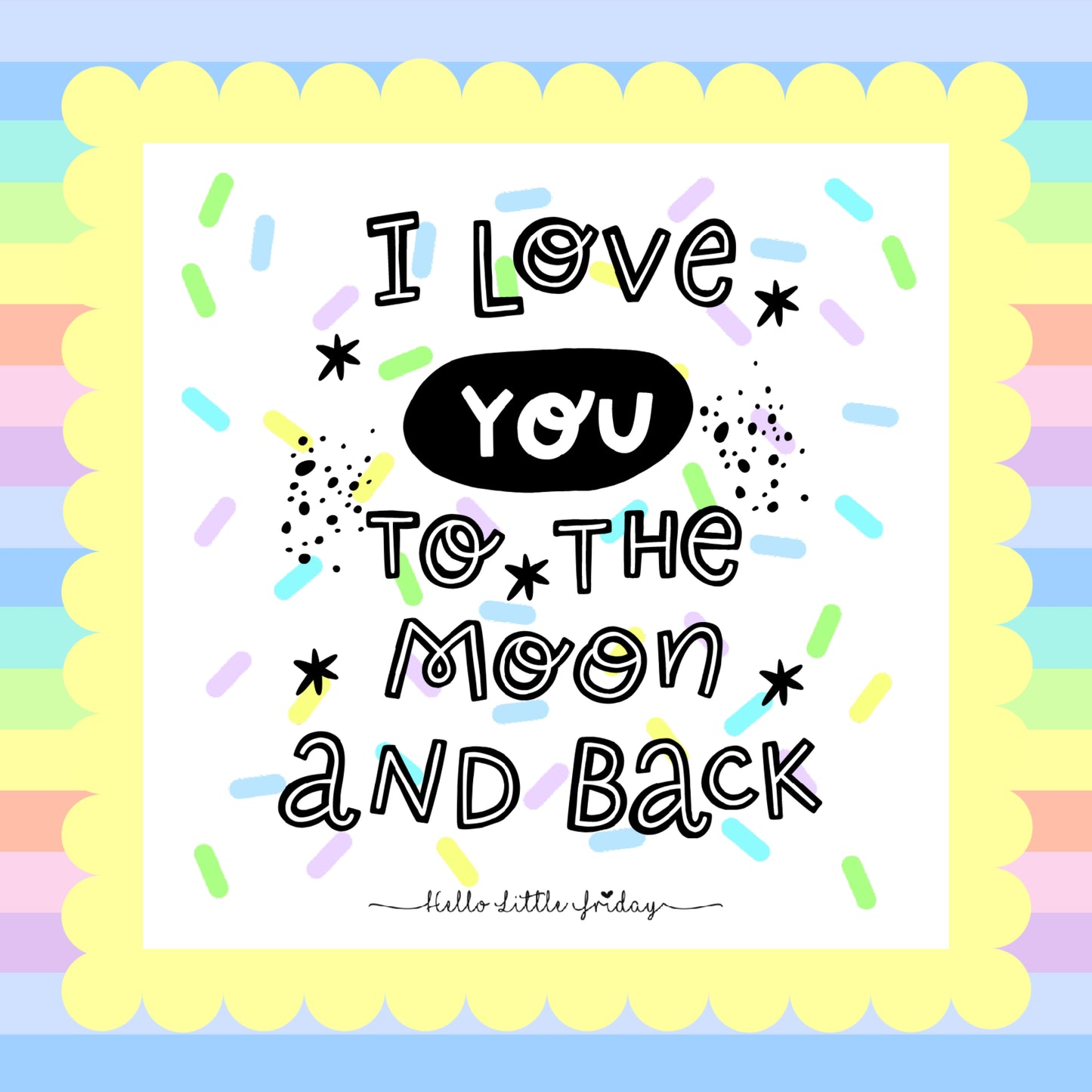 CONFETTI SPRINKLES : 10 pack of mini cards : 5 designs