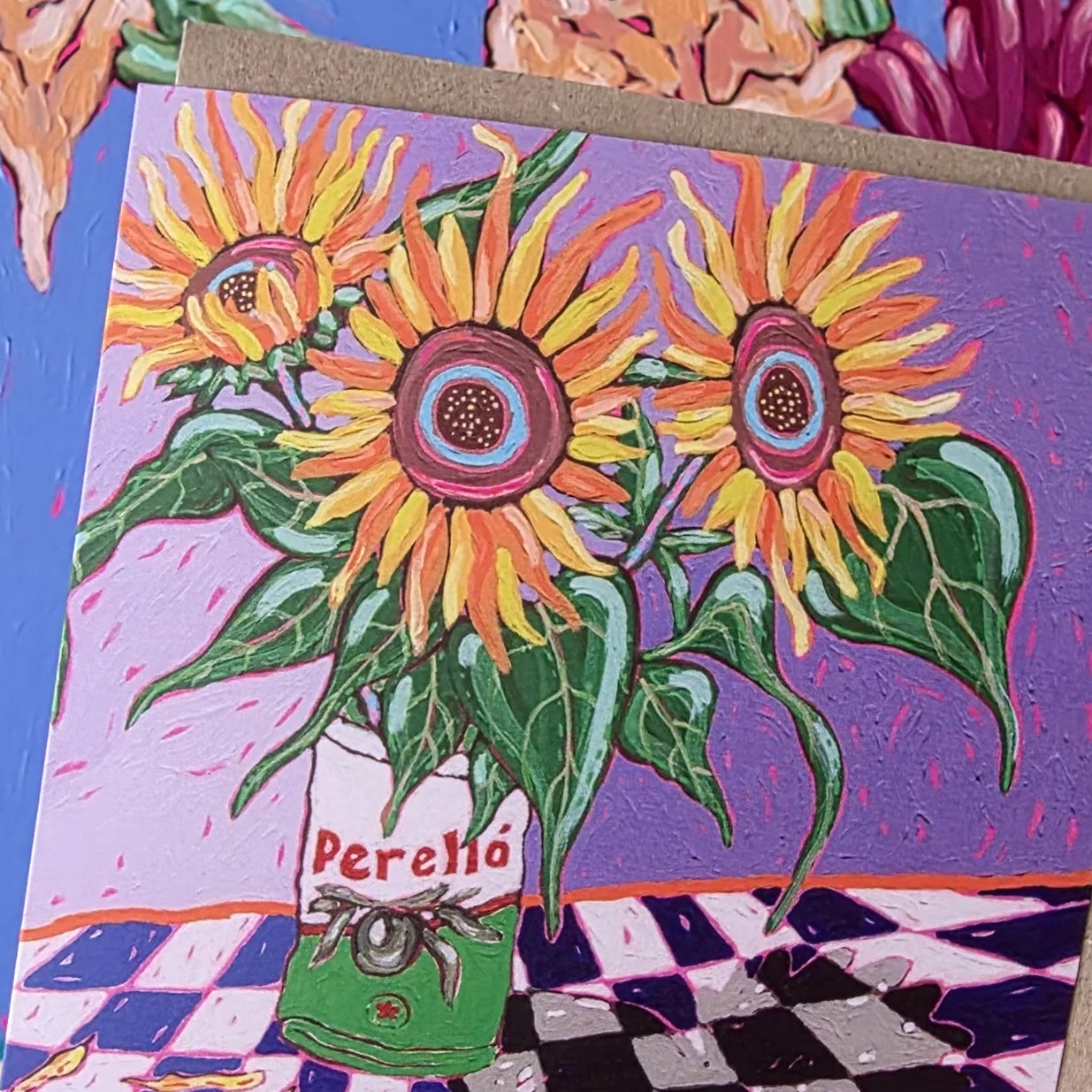 GREETING CARD - 'Perello Still Life in Van Gogh's Studio' by Di Nowinski Art