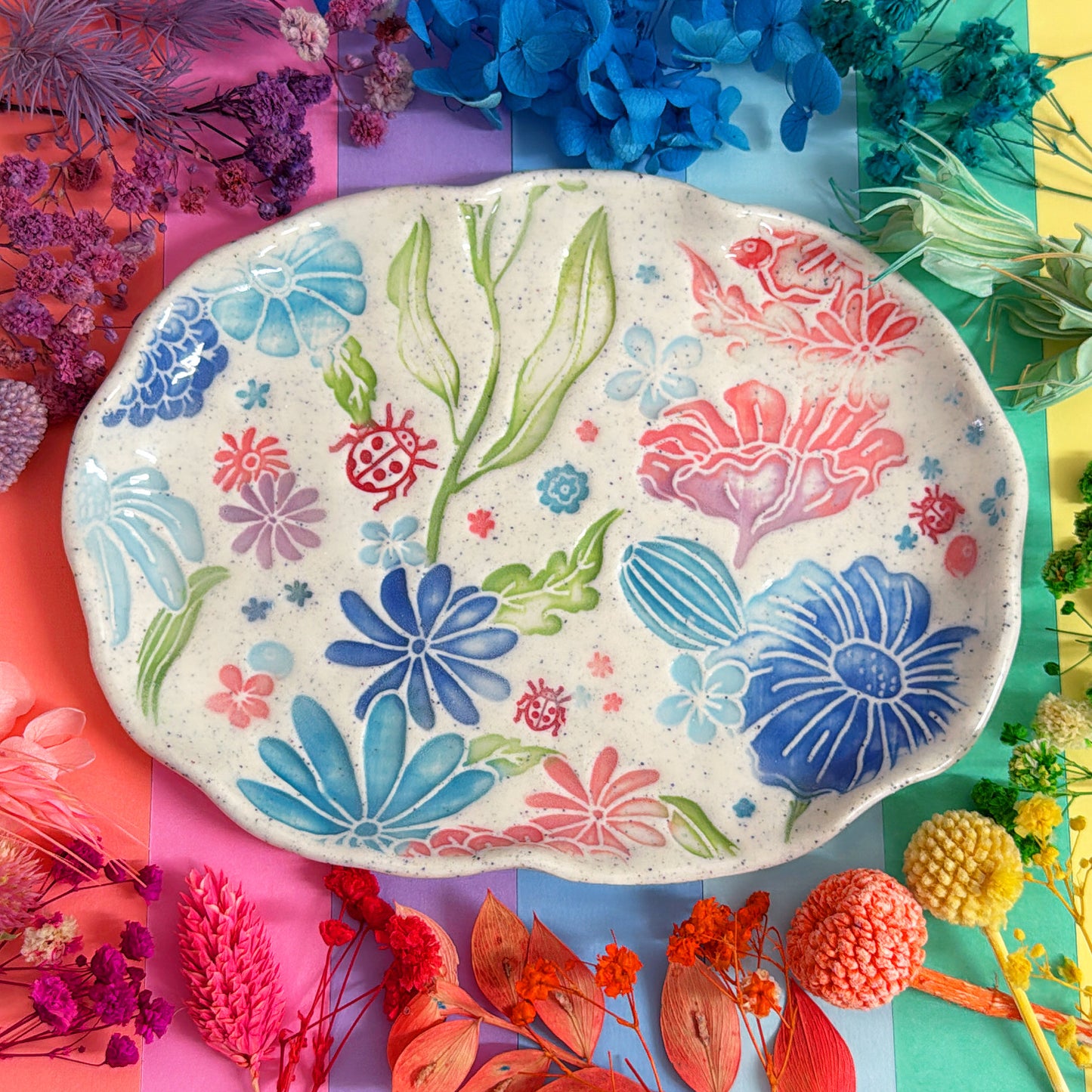 BOTANICA CERAMICA ~ Oval plate : Handmade Ceramic Treats & Tapas Dishes by Jo Kealley