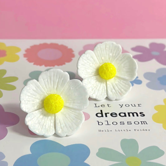 CONFETTI POPPIES : Handmade Resin STATEMENT STUDS