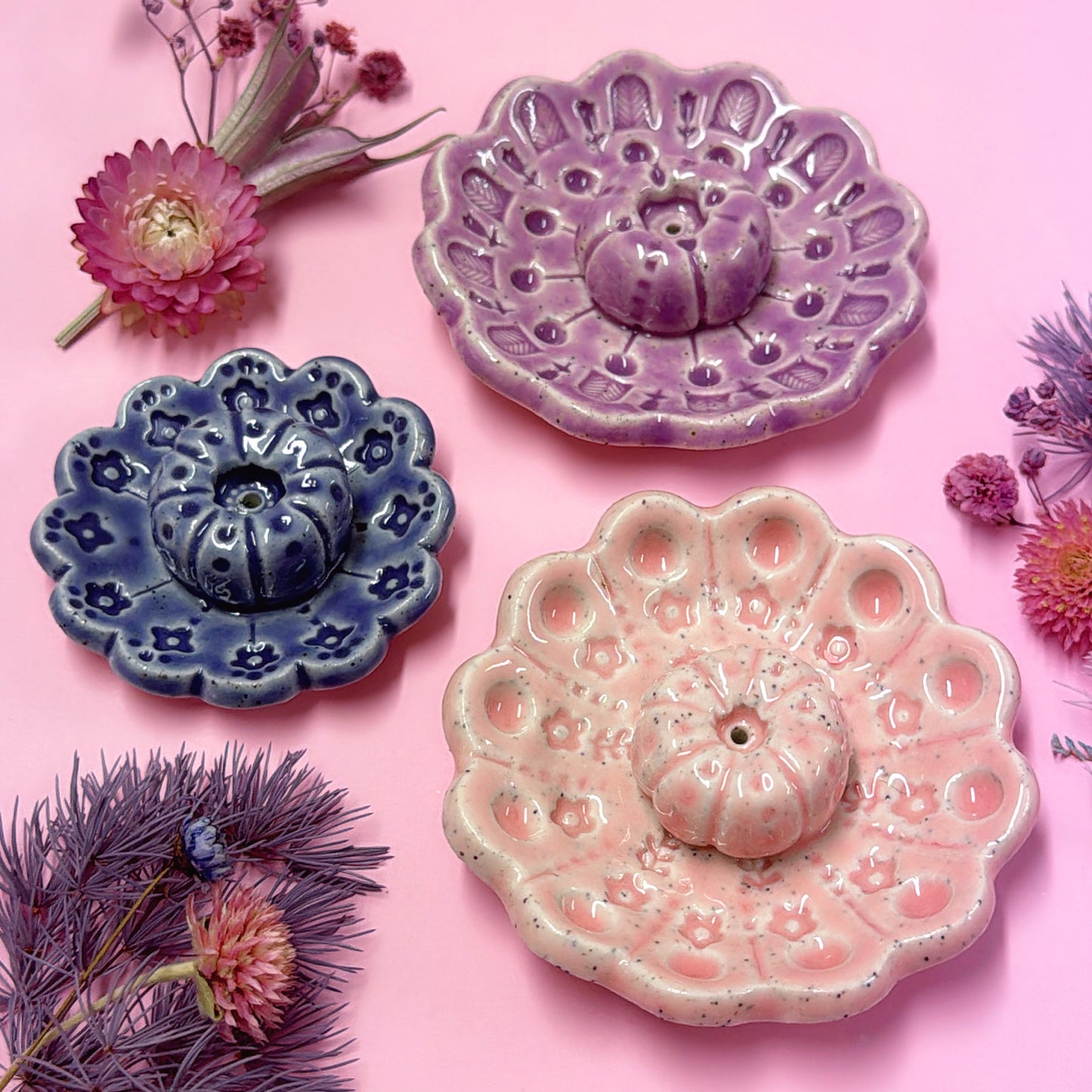 BOTANICA CERAMICA : Choose your design : Handmade Ceramic Incense Holder by Jo Kealley