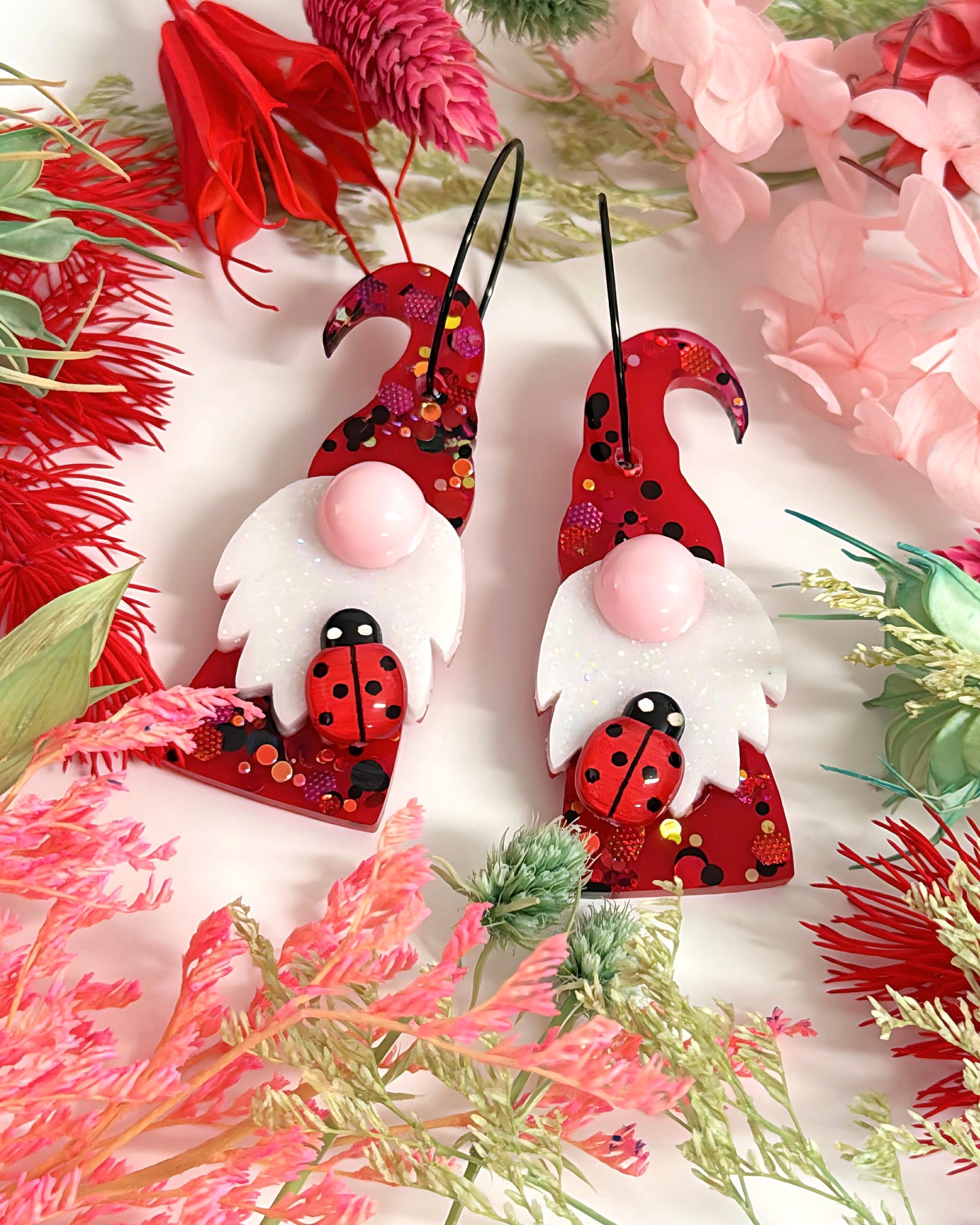 A LITTLE JAR OF : LADYBUG LOVE : Handmade Resin & Acrylic BROOCH