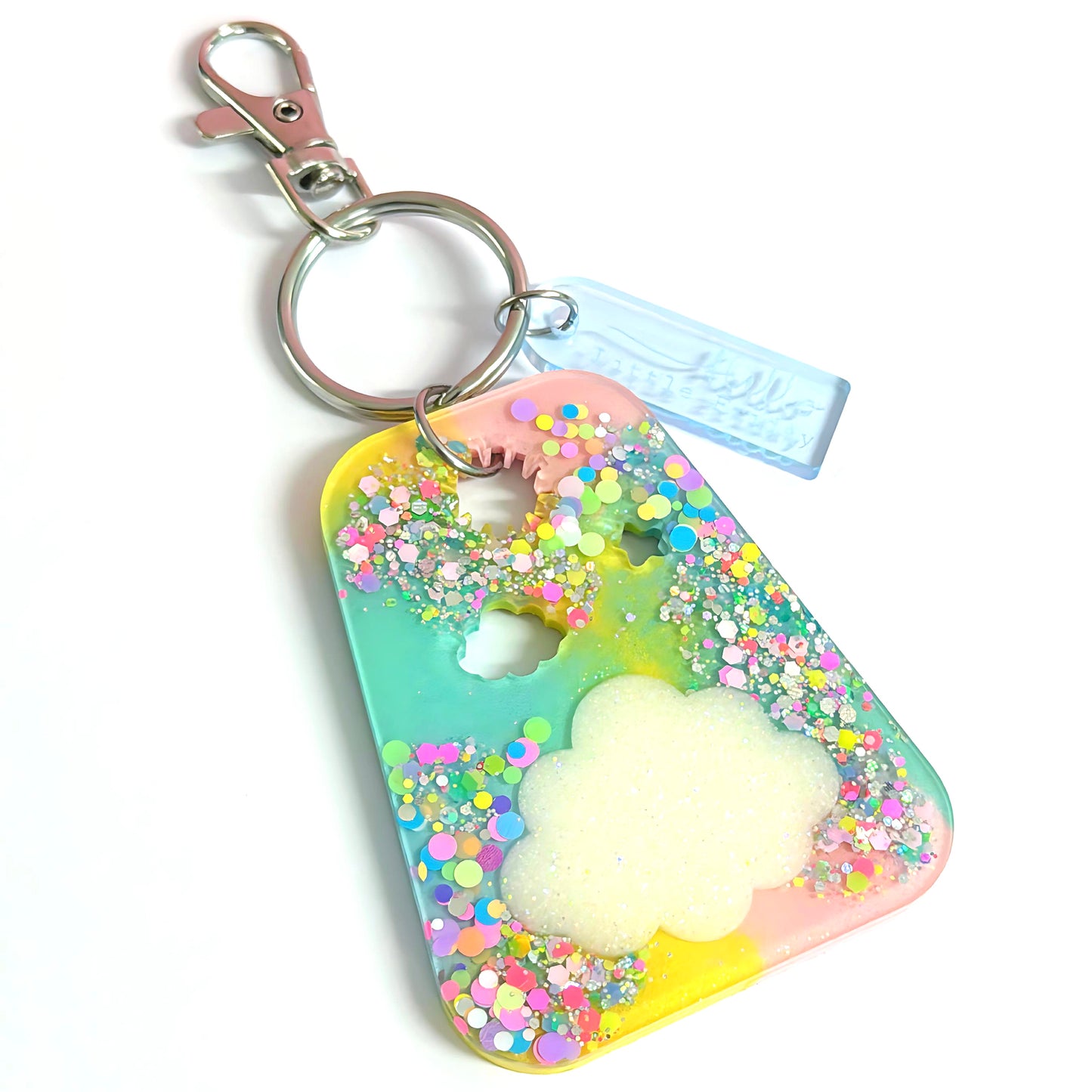 CELESTIAL GELATO CONFETTI : Choose your design : Handmade Resin KEY CHAIN or BAG CHARM