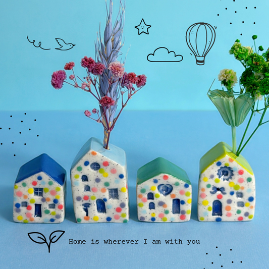 Hello Little HOMES : Small : Choose your design : Handmade Ceramic Vases & Sculptures by Jo Kealley