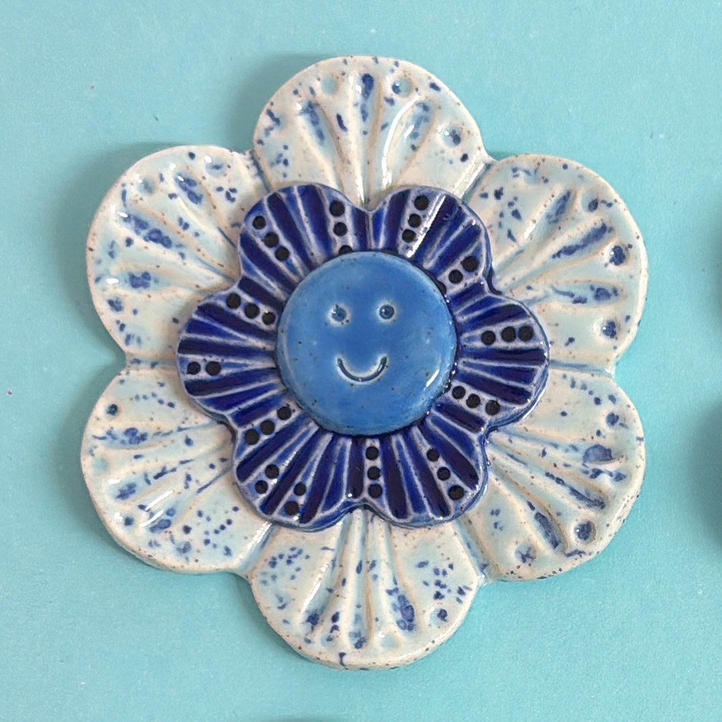 🩵 The Blues 💙 WALLFLOWERS Wall Art : Choose your design : Handmade Ceramic Ornaments by Jo Kealley