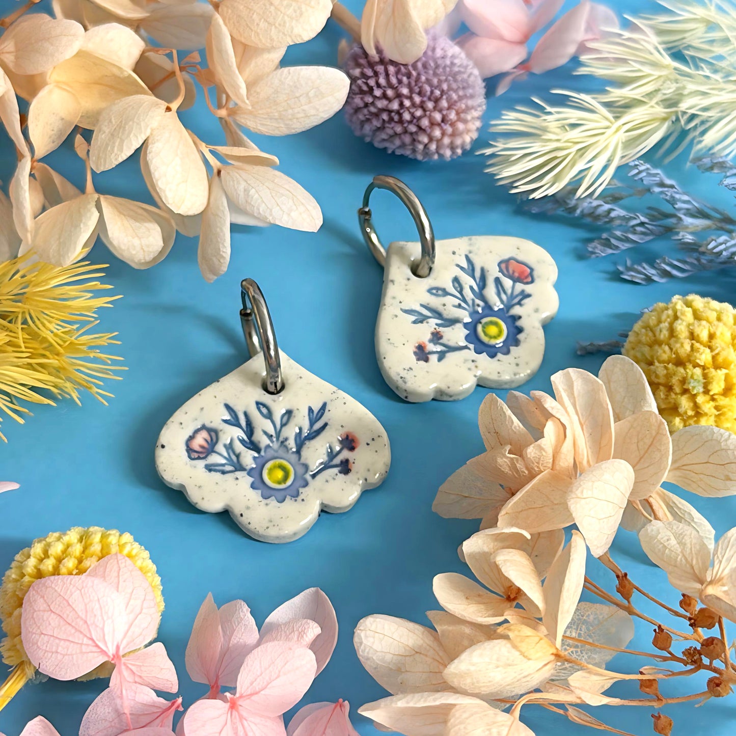 One of a kind : BOTANICA CERAMICA : Ceramic Earrings by Jo Kealley