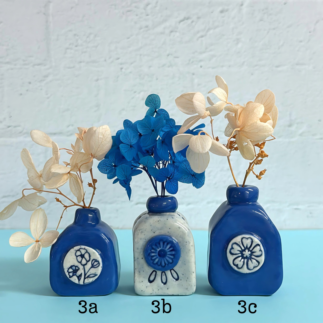 BOTANICA CERAMICA : Hello Little VASES : Choose your style : Handmade Ceramic VASES by Jo Kealley