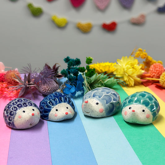 Hello Little HEDGEHOGS : Choose your colour : Handmade Ceramic Whimsies by Jo Kealley