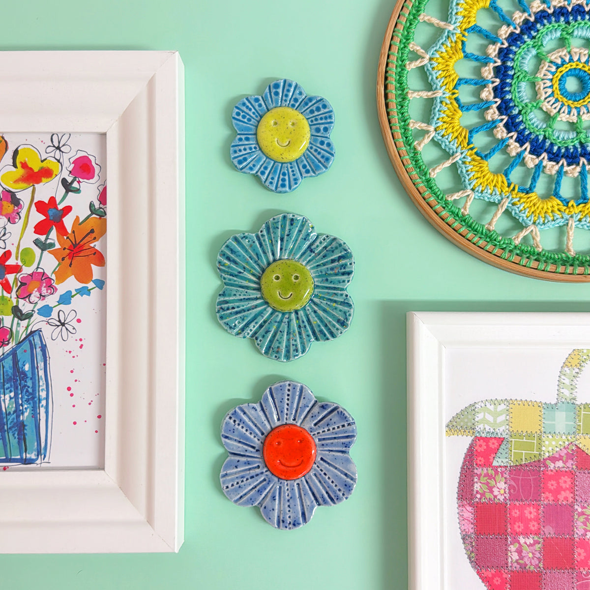 Tropical WALLFLOWERS Wall Art : Choose your design : Handmade Ceramic Ornaments by Jo Kealley