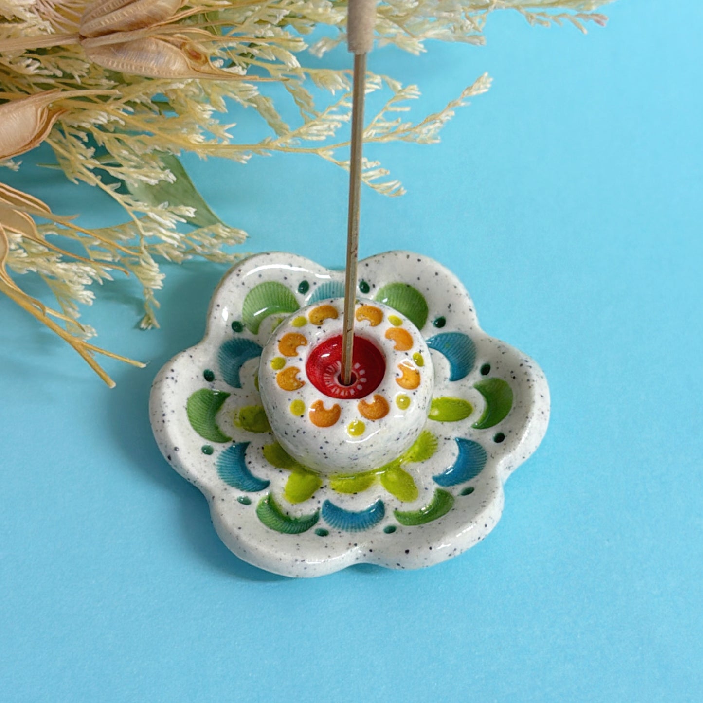 RAINBOW DAYDREAMS : Handmade Ceramic Incense Holder by Jo Kealley