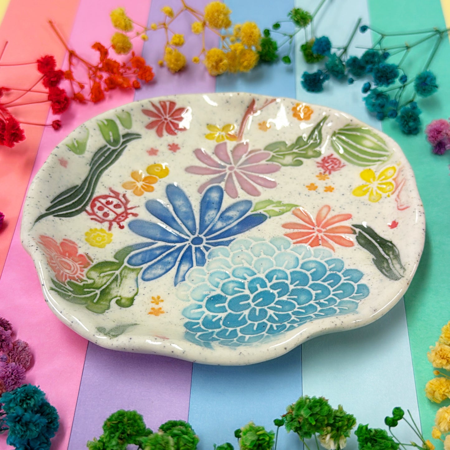 BOTANICA CERAMICA ~ Fluted plate : Handmade Ceramic Treats & Tapas Dishes by Jo Kealley