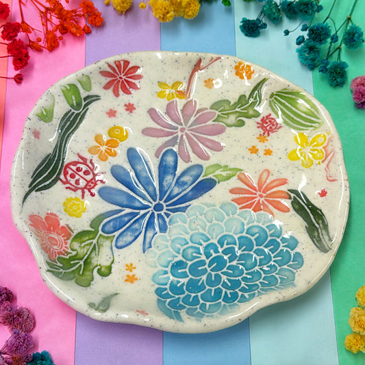 BOTANICA CERAMICA ~ Fluted plate : Handmade Ceramic Treats & Tapas Dishes by Jo Kealley